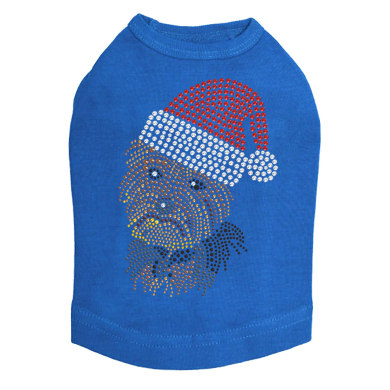 Yorkie Face 1 with Santa Hat - Dog Tank - Image 2