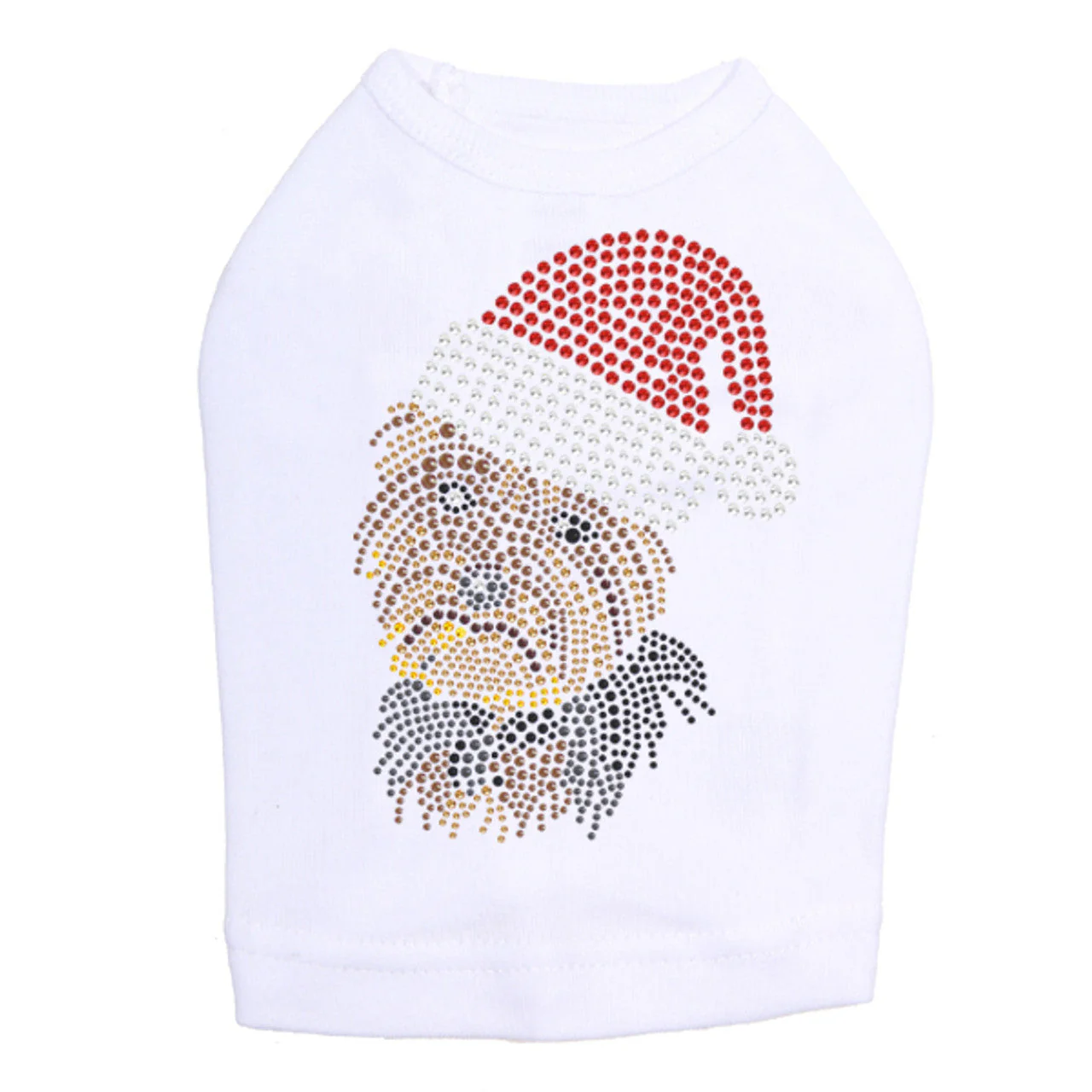 Yorkie Face 1 with Santa Hat - Dog Tank - Image 4