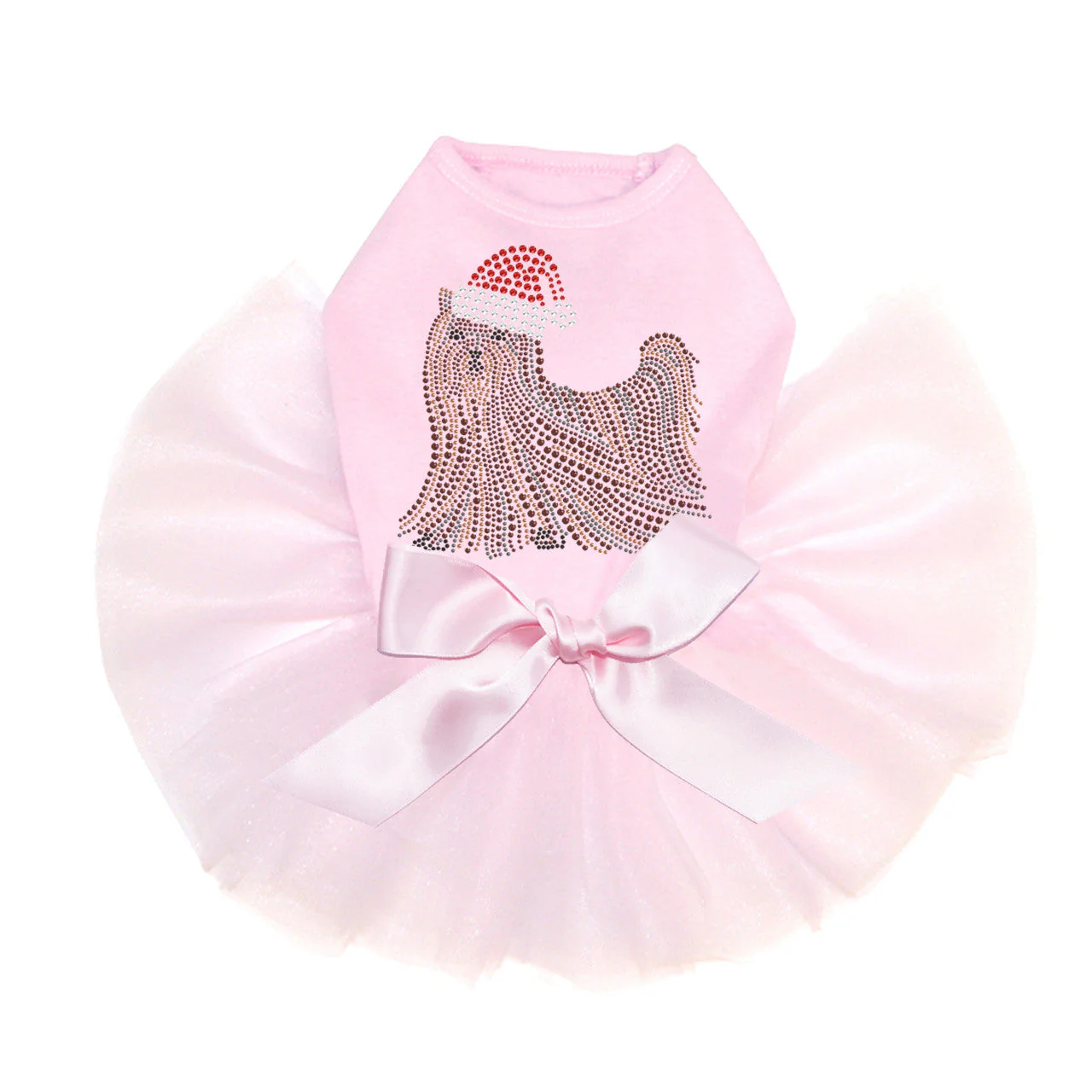 Yorkie with Santa Hat - Custom Tutu - Image 2