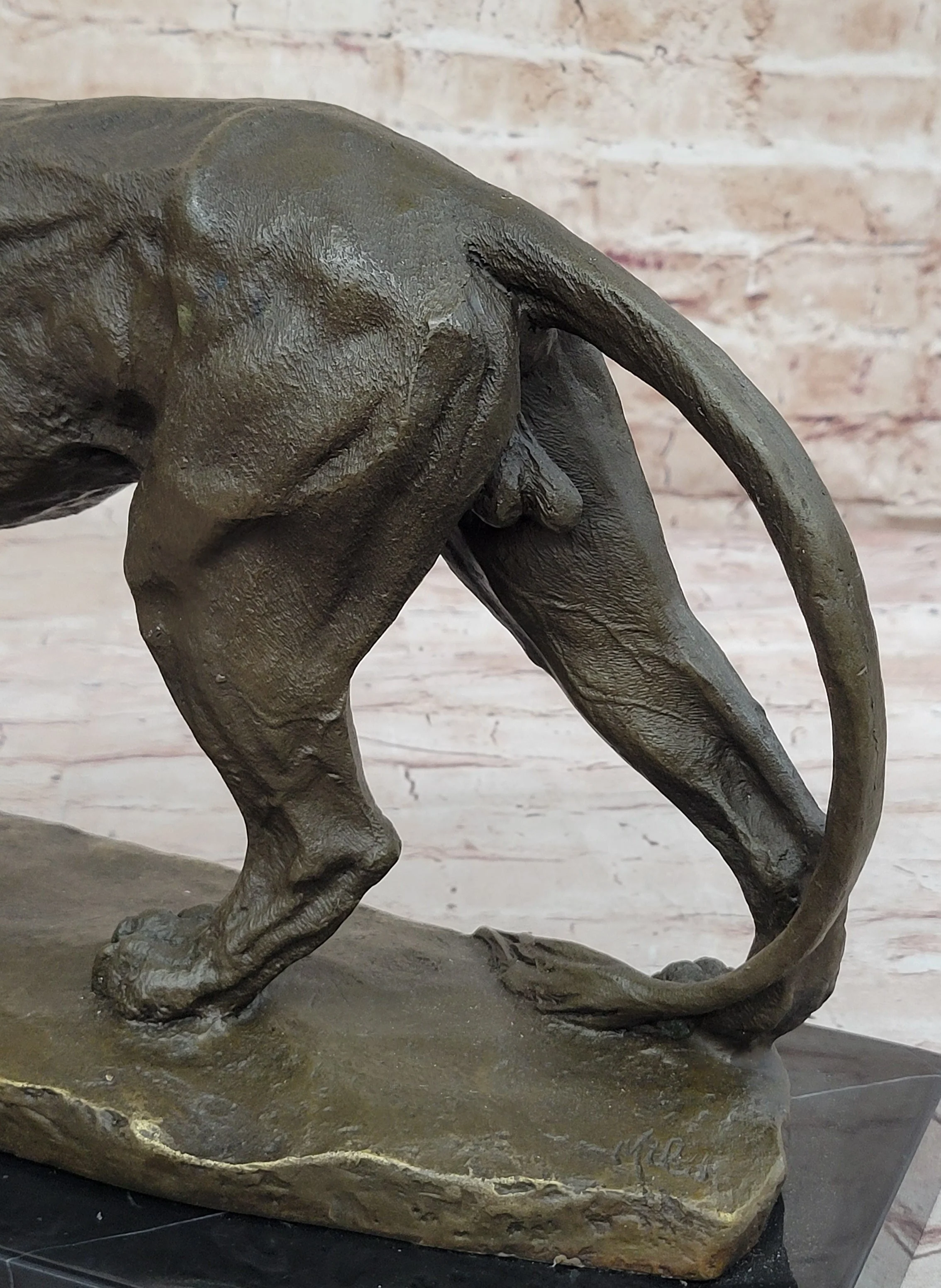 Young Male Lion Hot Cast Bronze Sculpture Wildlife Art Figure by Milo - Image 9