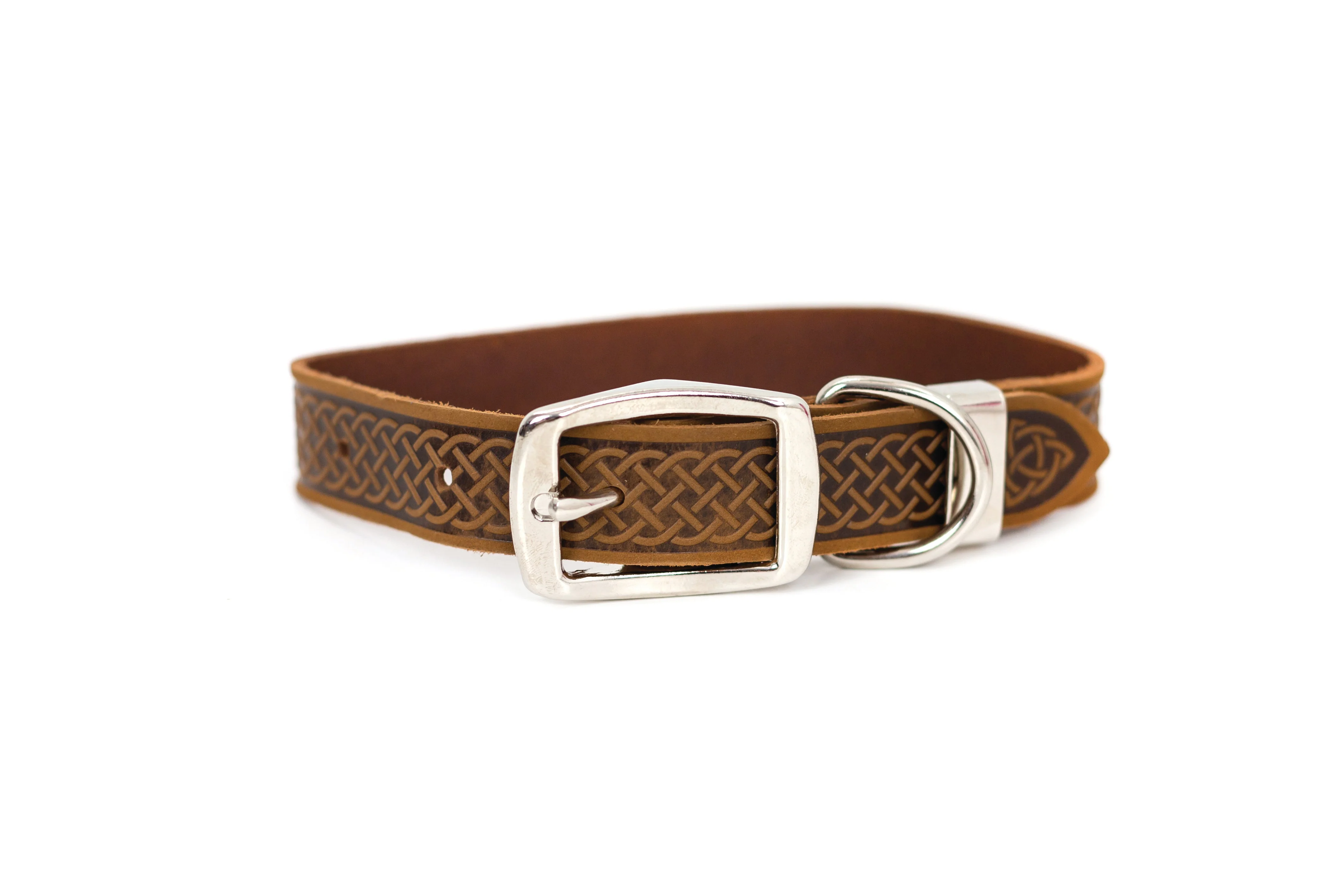 Z Celtic Style Leather Dog Collar - Image 3