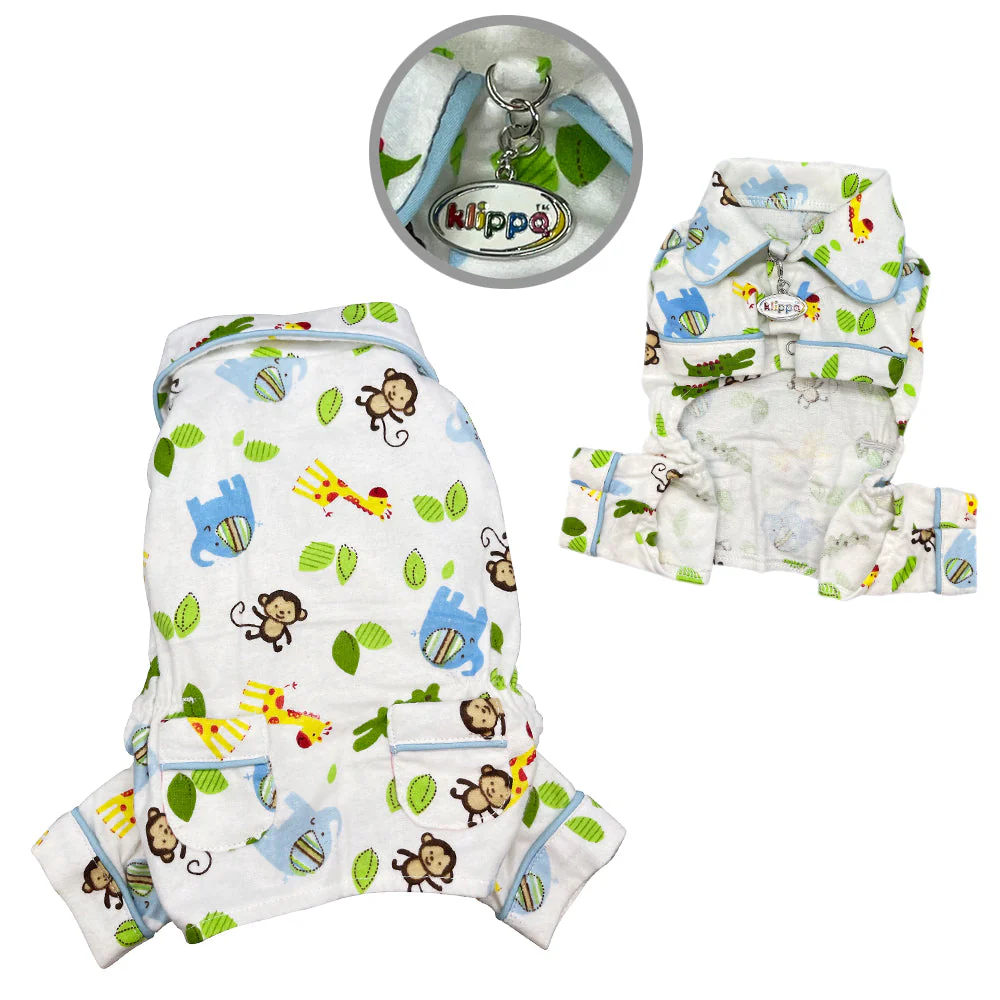 Zoo Animals Flannel Pajamas with 2 Pockets - Image 2