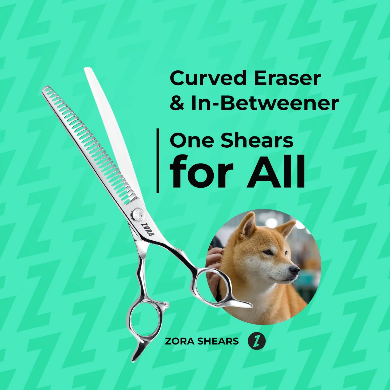 Zora Pet Grooming Curved Blender Shear - Model A-7533C - Image 14