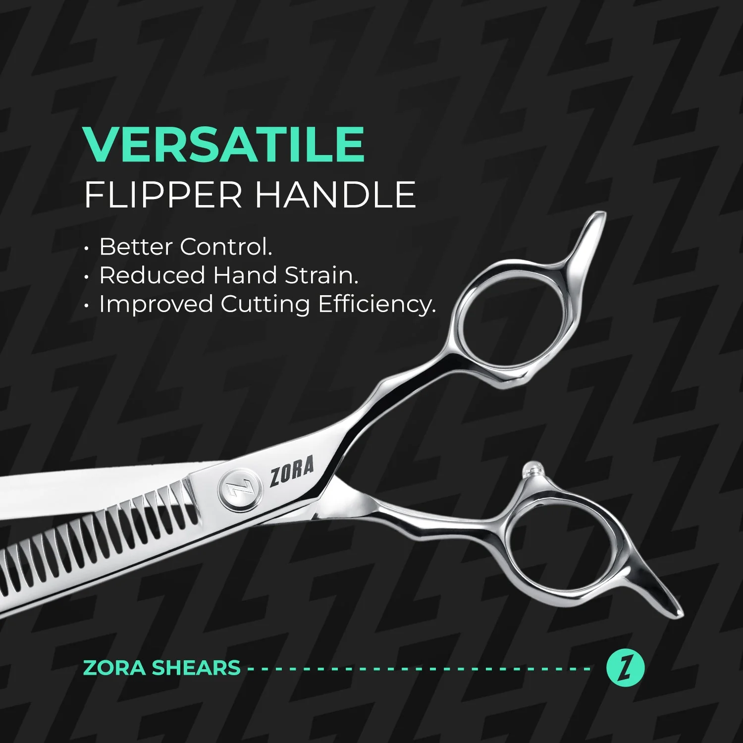 Zora Pet Grooming Curved Blender Shear - Model A-7533C - Image 16